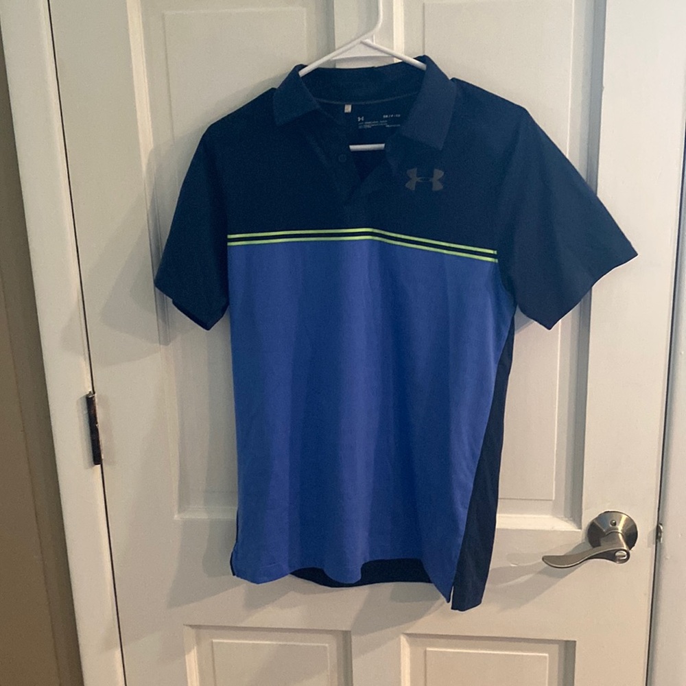 Under Armour blue light weight men’s polo size small
